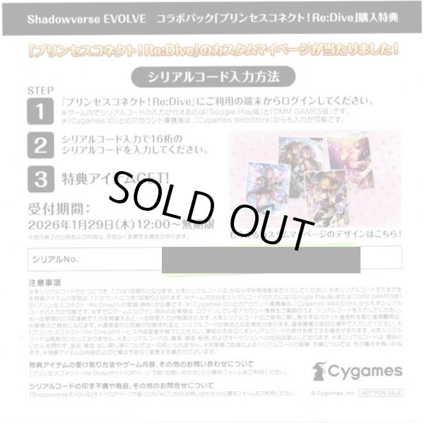 画像1: 【C】アプリ『プリンセスコネクト！Re:Dive』カスタムマイページシリアルコード (1)