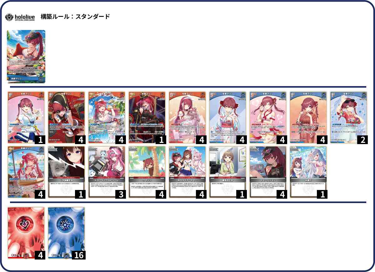 画像1: 【ホロカデッキ】マリン単ver.2【推しホロメン：宝鐘マリン(EB01)】 (1)