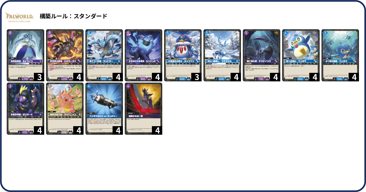 画像1: 【パルカデッキ】廉価版青黒ペンギン (1)