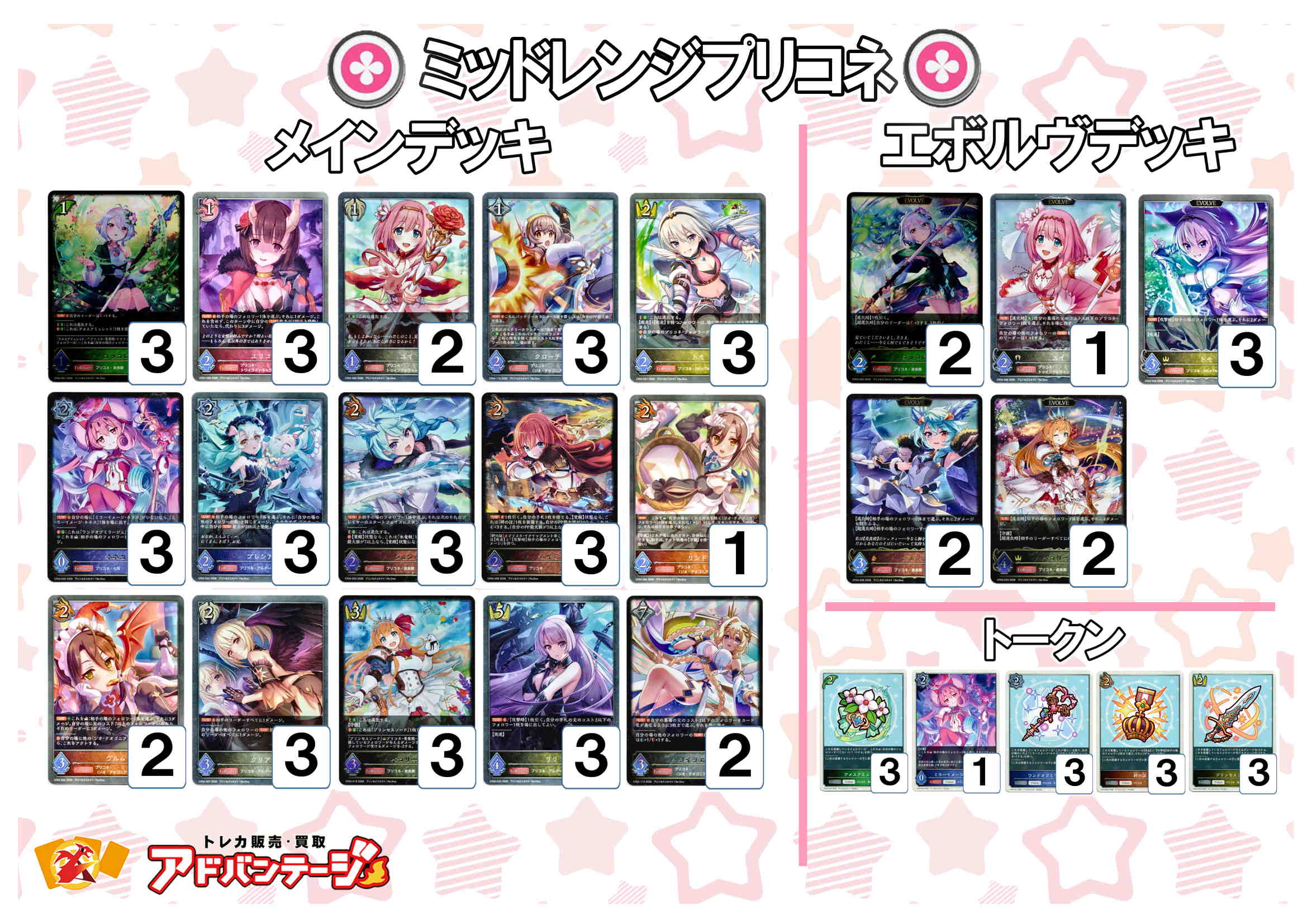 画像1: 【シャドバエボルヴデッキ】ミッドレンジプリコネ (1)