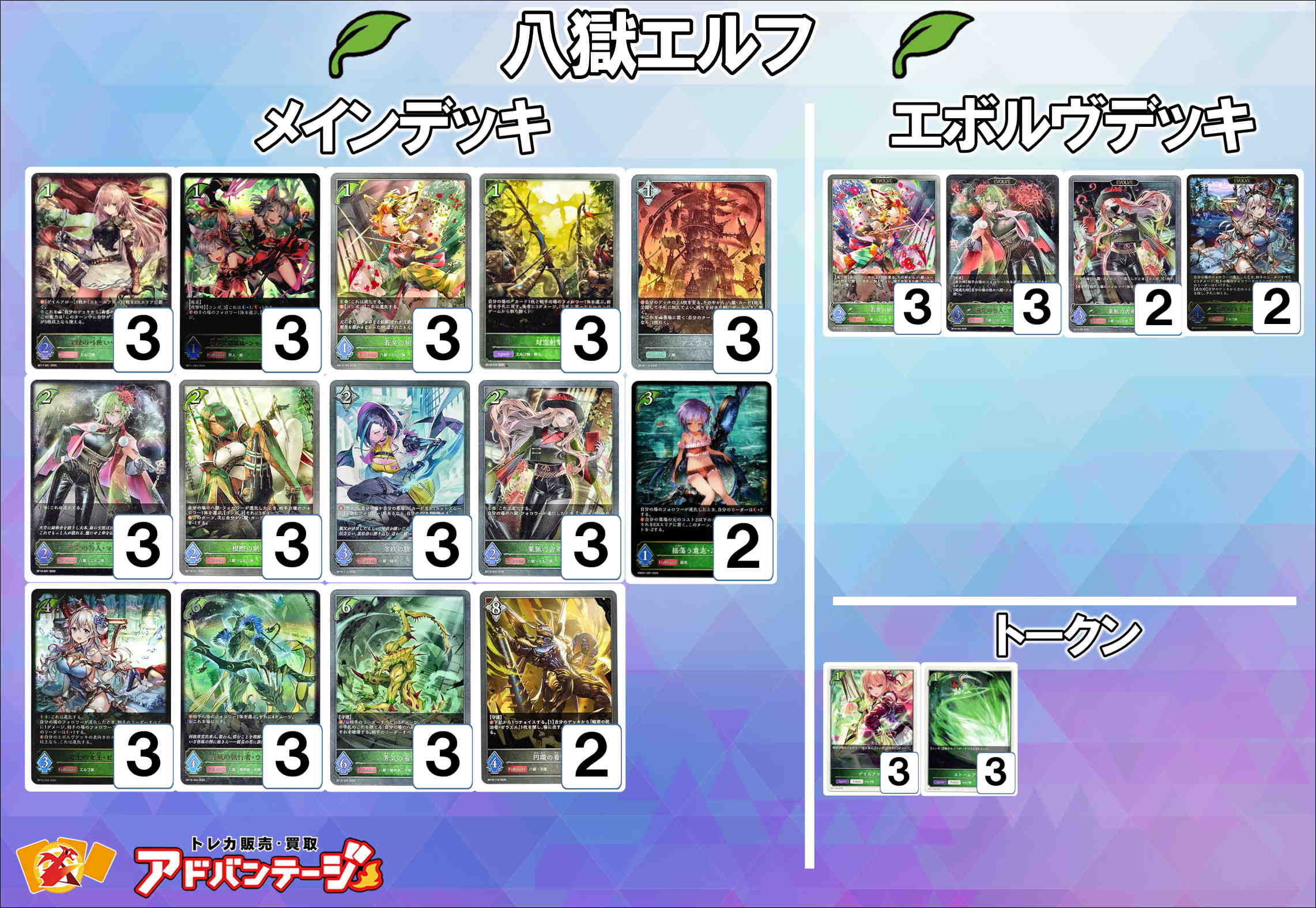 画像1: 【シャドバエボルヴデッキ】八獄エルフ (1)