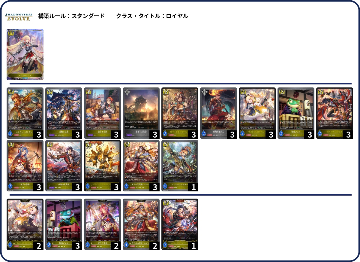 画像1: 【シャドバエボルヴデッキ】宴楽ロイヤル (1)